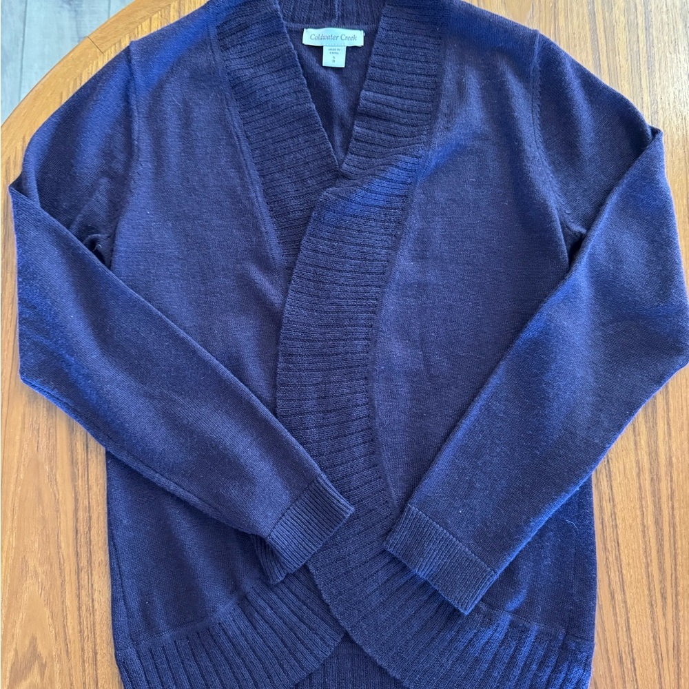 Coldwater Creek purple sweater set